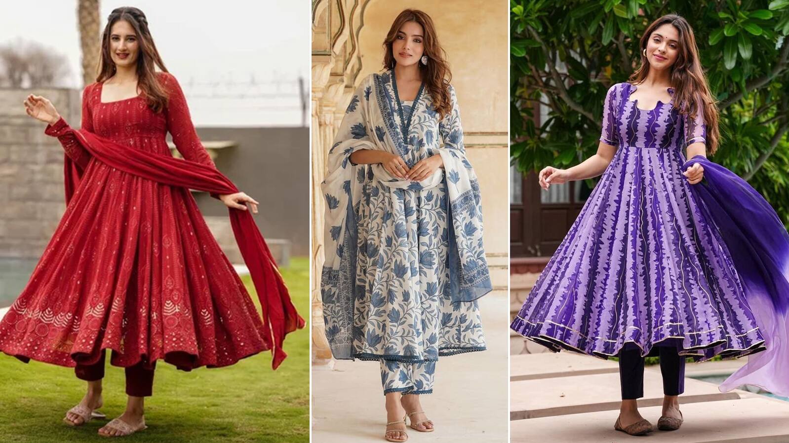 Cotton Anarkali Salwar Suit Design Ideas in June summer