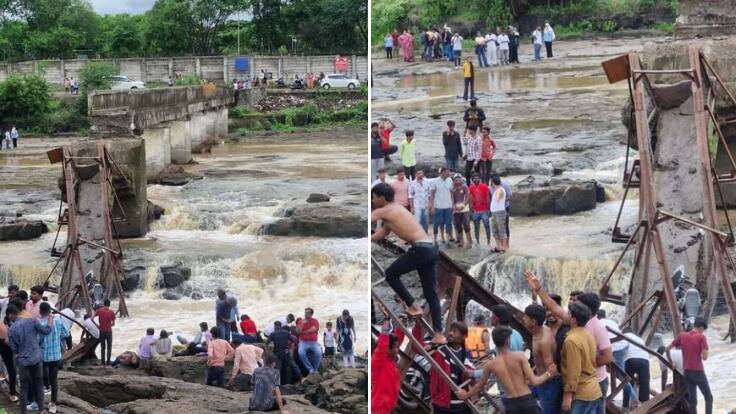 pune bridge collapse: పుణేలో కూలిన వంతెన.. ప్రమాదంలో 125 మంది పర్యాటకులు