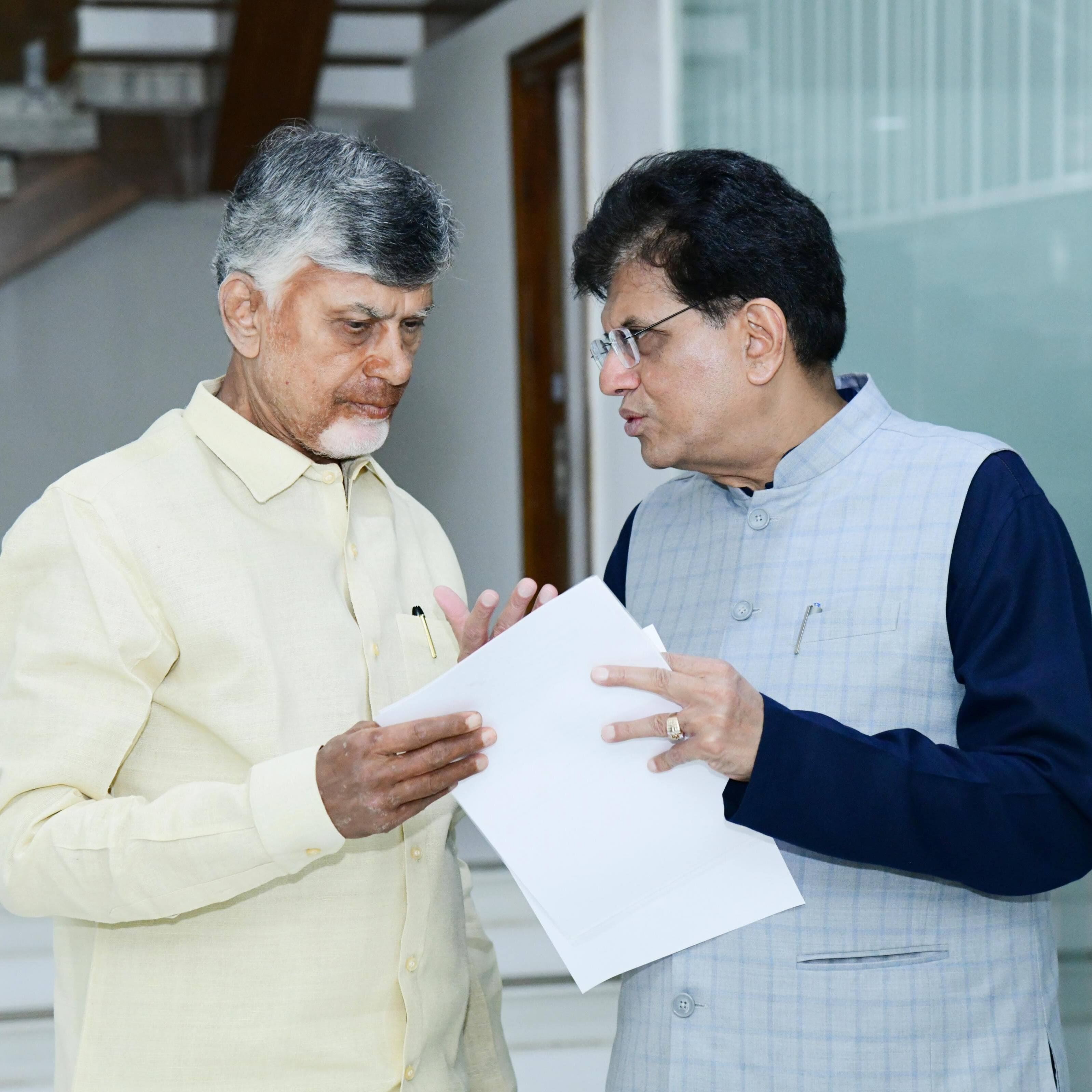 Chandrababu: రైతుల కోసం కేంద్ర మంత్రి పీయూష్ గోయల్ తో సీఎం చంద్రబాబు భేటీ