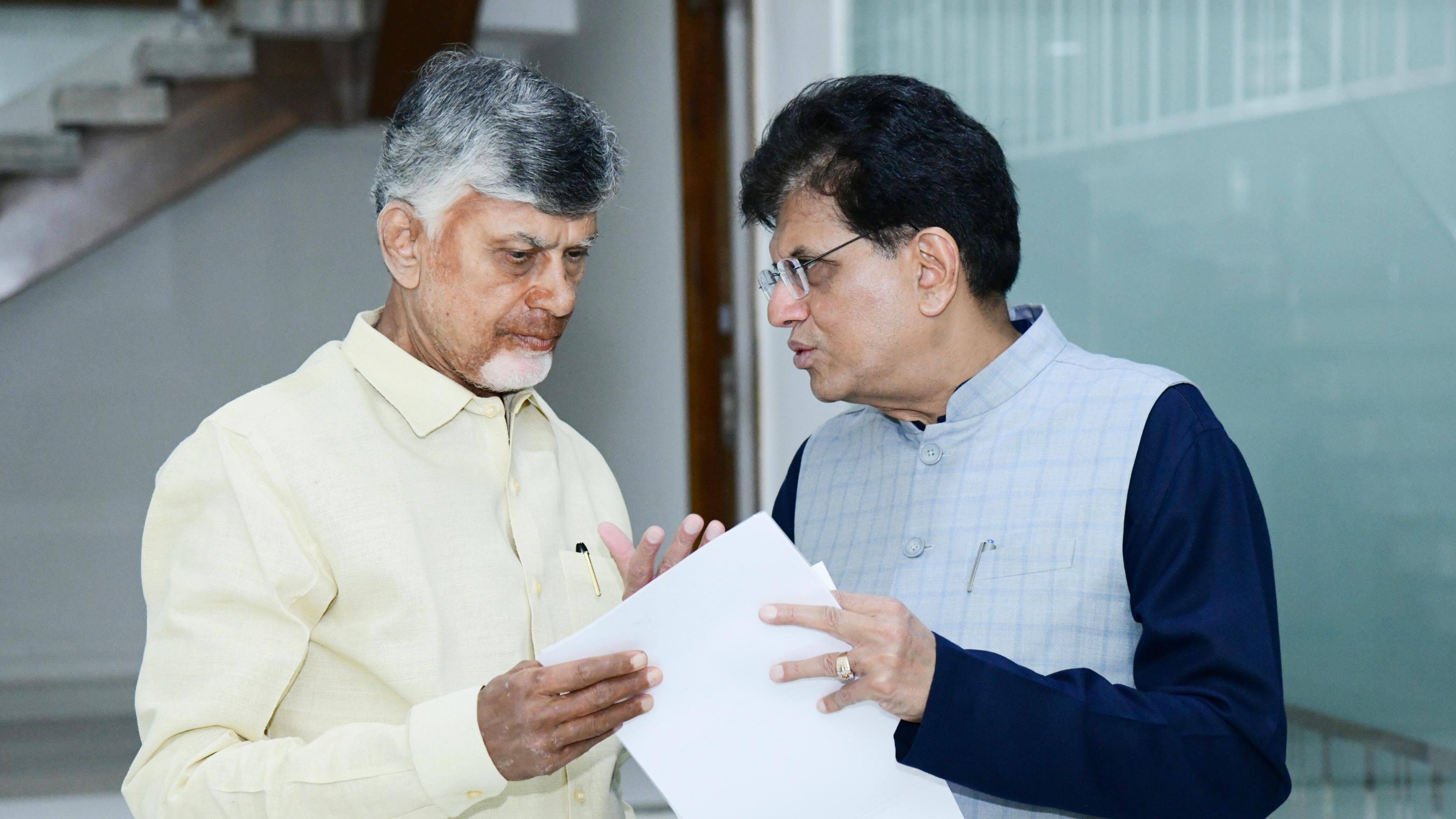 Chandrababu: రైతుల కోసం కేంద్ర మంత్రి పీయూష్ గోయల్ తో సీఎం చంద్రబాబు భేటీ