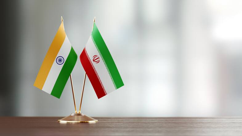 India and Iran flags