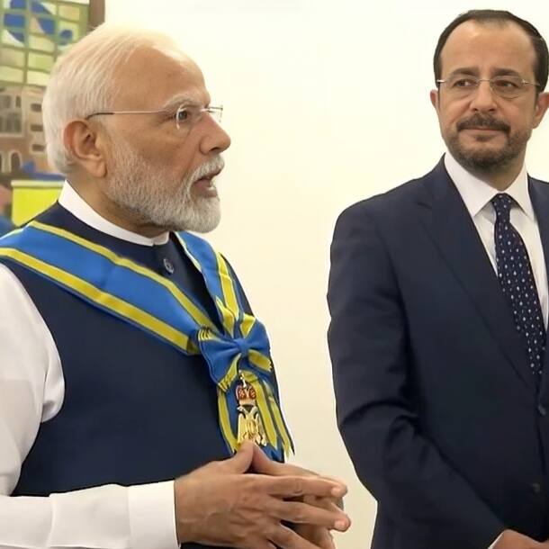 PM Modi awarded Cyprus's highest civilian honour for strengthening bilateral ties (WATCH)