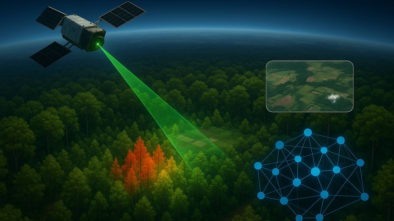 Space lasers & AI unite to map forest carbon in minutes 