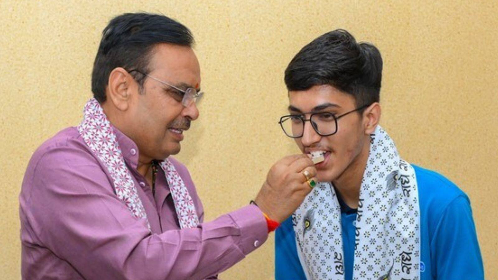 Rajasthan CM Bhajanlal Sharma meets NEET UG 2025 topper Mahesh Kumar  (Photo/X@BhajanlalBjp)