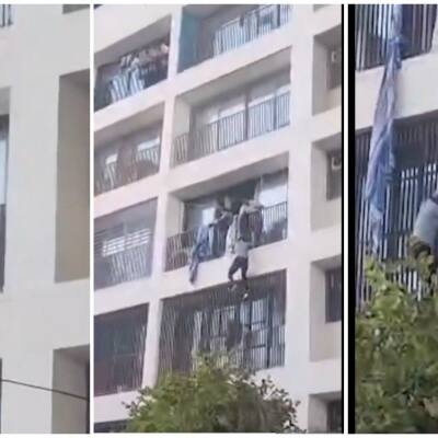 Air India crash: New video shows students jumping from medical hostel building to escape burning plane (WATCH)