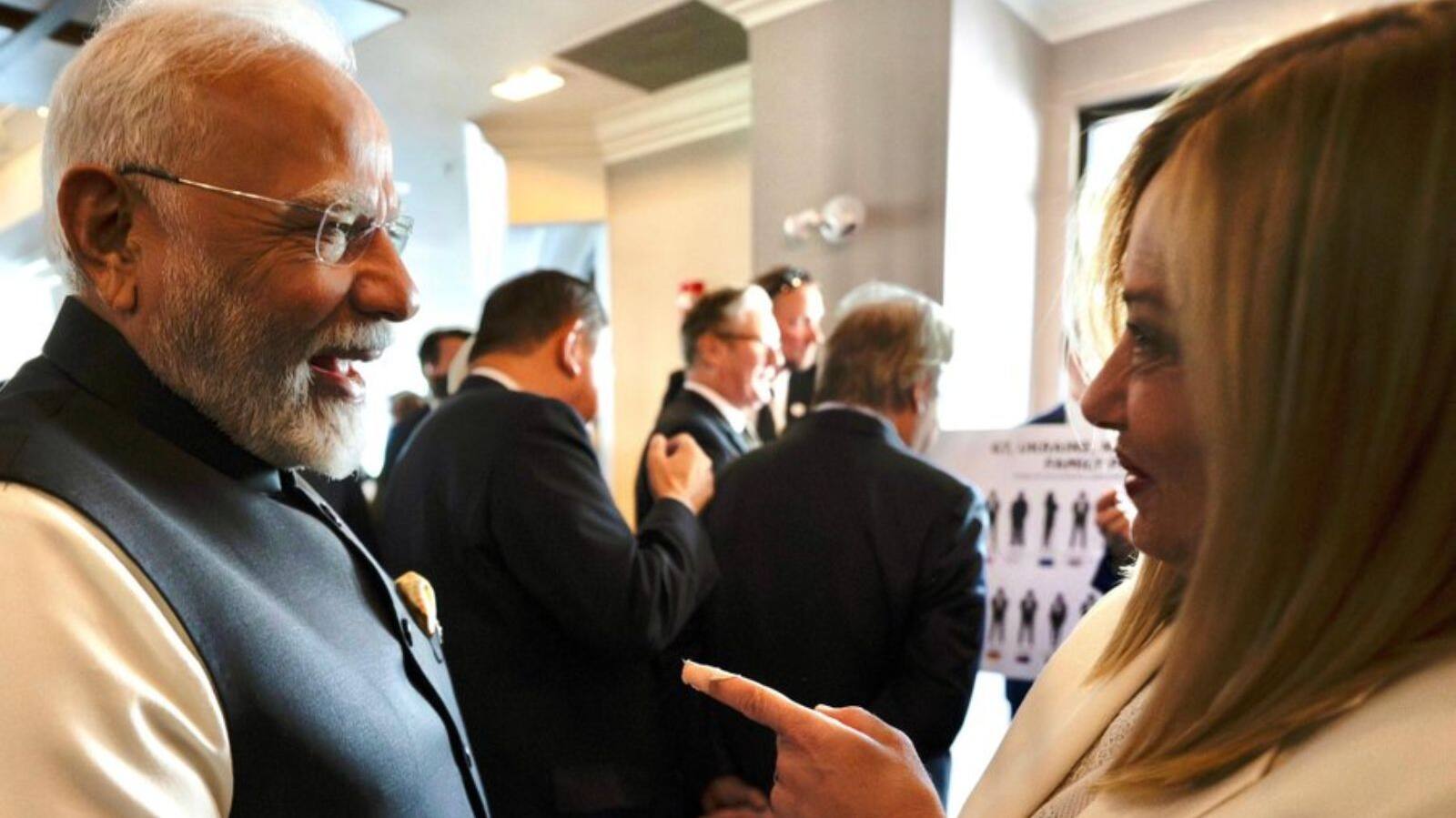 PM Modi Giorgia Meloni Meeting
