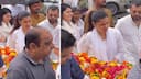 Mannara Chopra and Mitali Chopra seen in grief as they perform father’s last rites in Mumbai