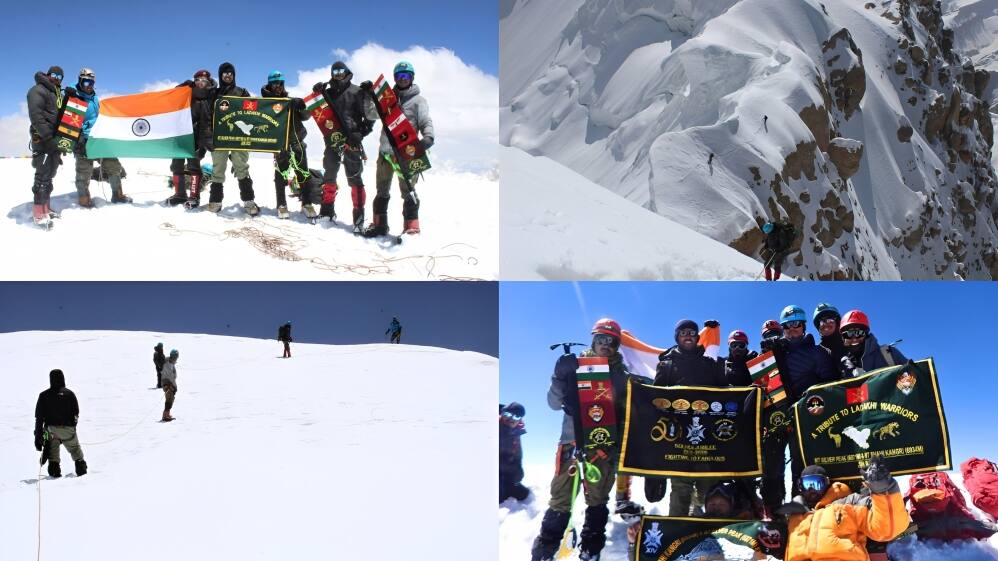 Indian Army scales Shahi Kangri, Silver Peak in Ladakh to honour Galwan heroes
