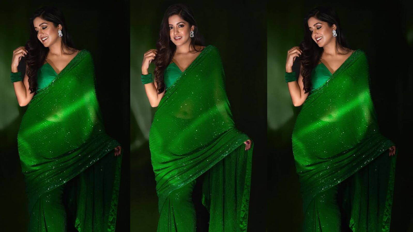 Latest green bangle set design for Sawan 2025