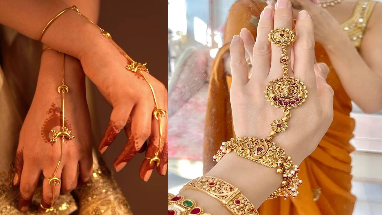 Gold Hathphool Designs