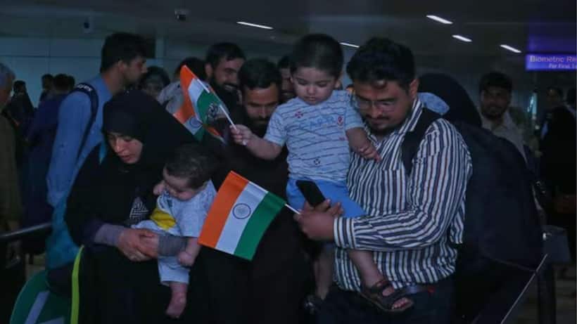 Indian nationals returning from Iran under Operation Sindhu at the IGI Airport in New Delhi 