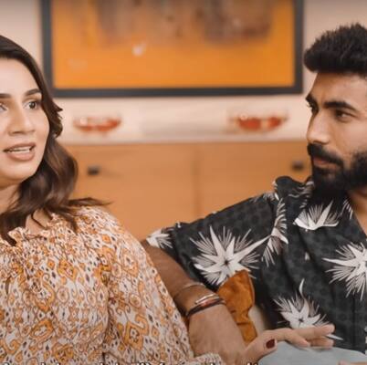 Sanjana Ganesan hilariously mocks Jasprit Bumrah on Harbhajan's show: 'You can’t even run, how will you elope?'
