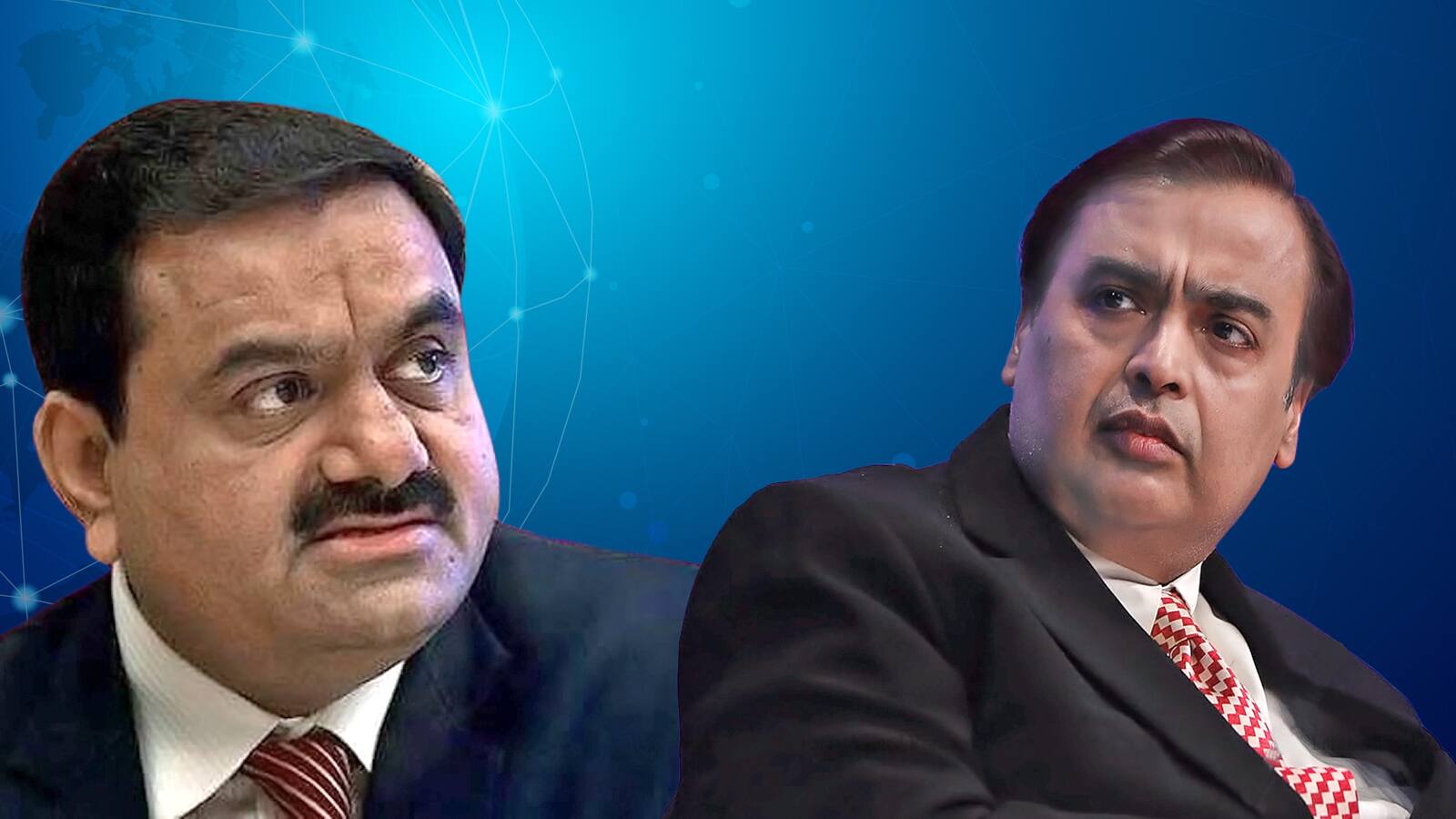 Gautam adani with mukesh ambani