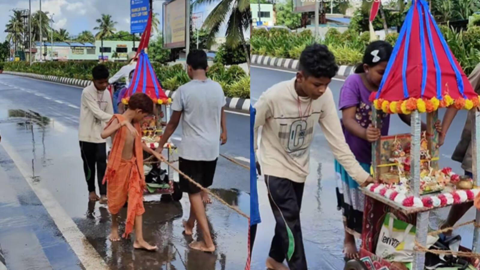 भगवान जगन्नाथ की नन्ही रथ यात्रा
