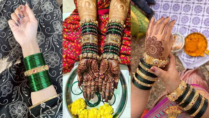 Latest Bentex kangan designs to match green bangles for weddings