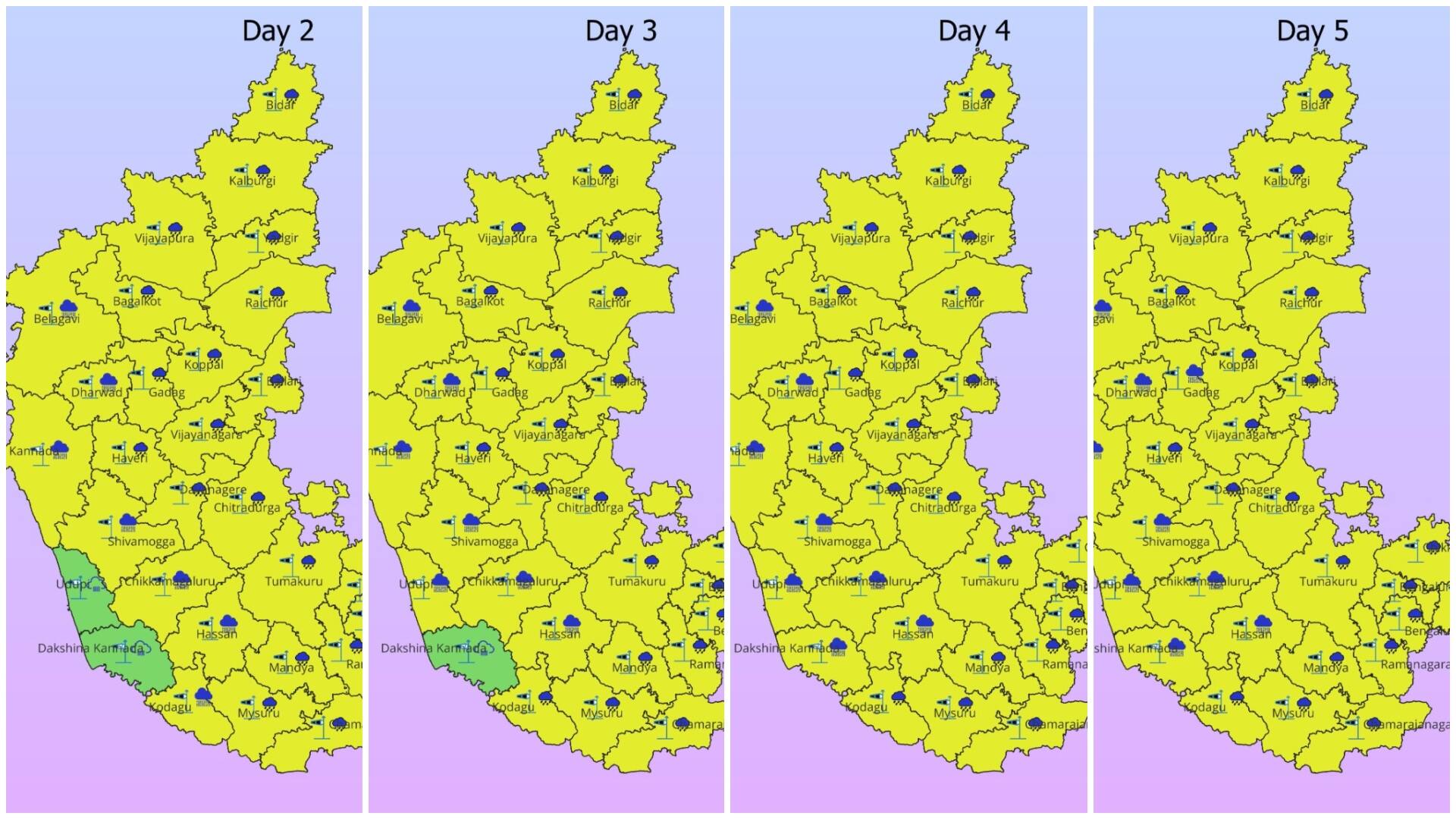ಜುಲೈ 5ರವರೆಗೆ ಮುಂಗಾರು ಮಳೆಯ ಅಬ್ಬರ: ರಾಜ್ಯದಾದ್ಯಂತ ಯೆಲ್ಲೋ ಅಲರ್ಟ್
