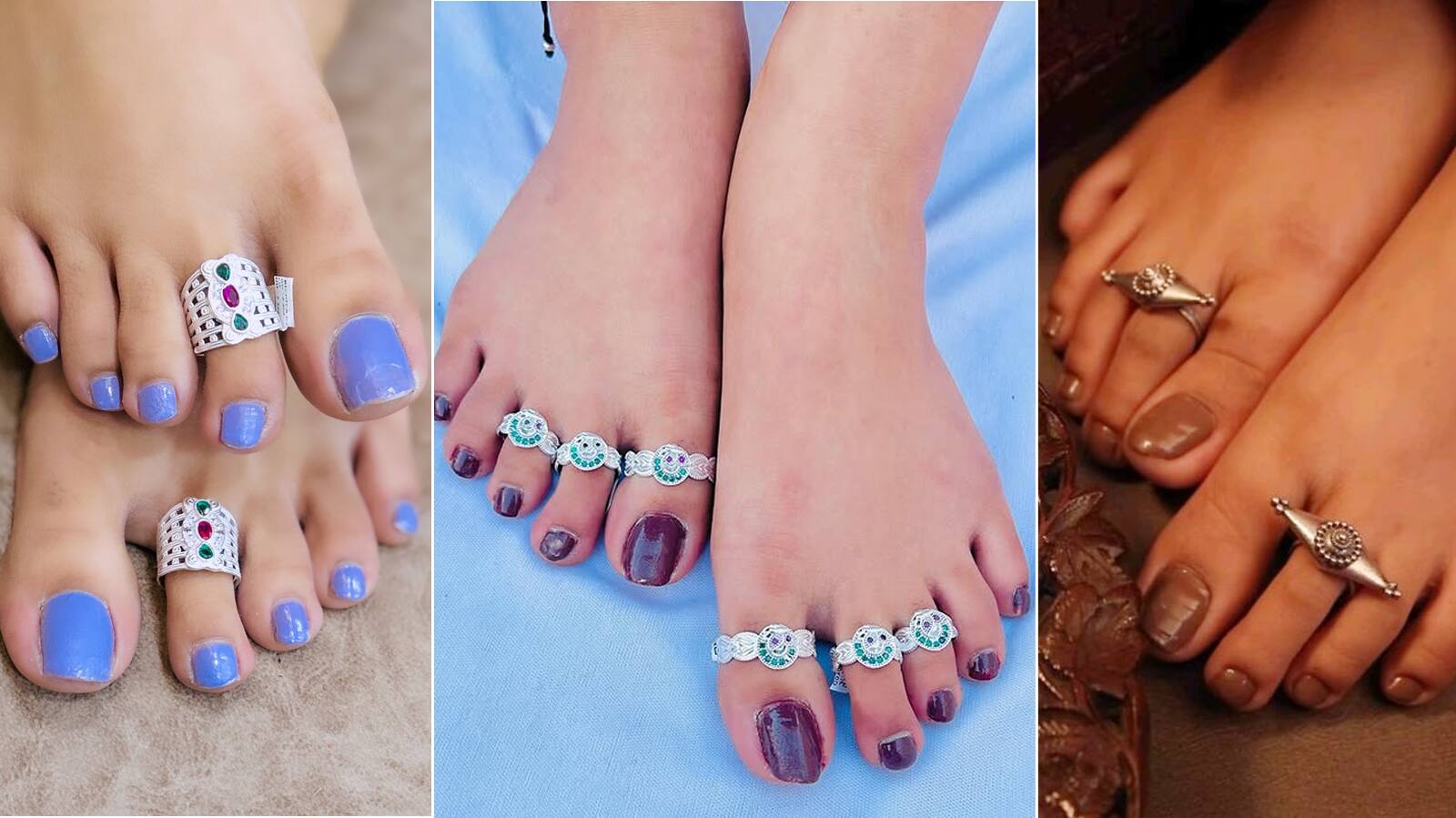Silver Elegant Toe Rings Under 499 Rs