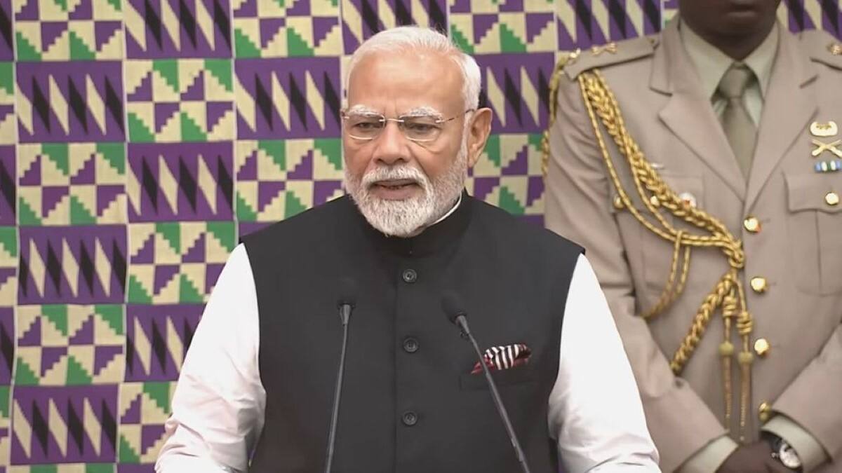PM Modi in Ghana Parliament