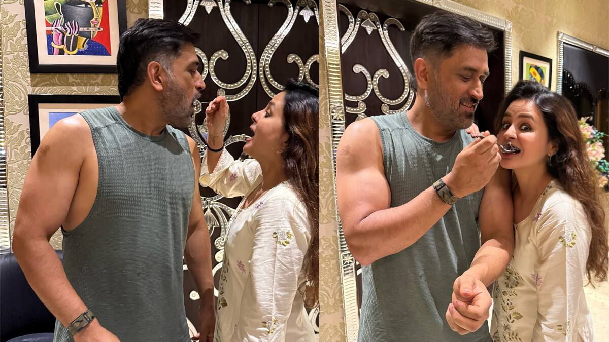MS Dhoni Sakshi Dhoni wedding anniversary pics