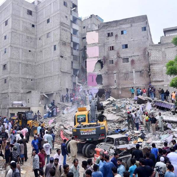 Karachi building collapse: Death toll reaches 12, search continues; Commissioner blames residents for mishap