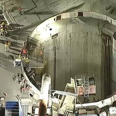 Tunnel collapse in Wilmington: Drone footage shows full scale of emergency response (WATCH)