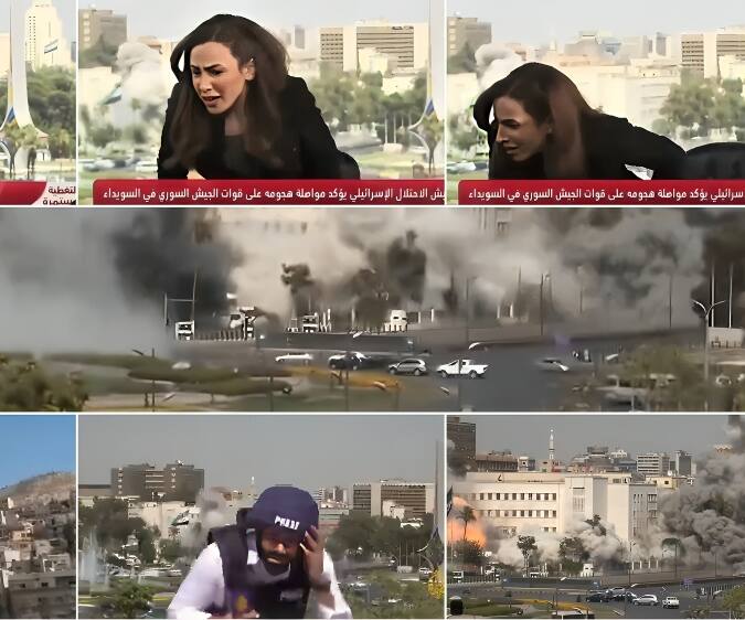 Israel Bombs Syrian Army HQ After Druze Warning, TV Anchor's Live Reaction Goes Viral (WATCH)