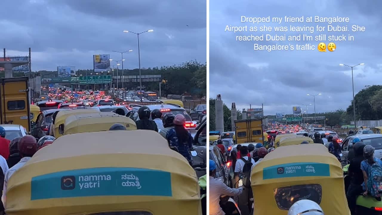 'She Reached Dubai and I'm Still Stuck': Bengaluru Woman's Traffic Woes Go Viral | SEE POST