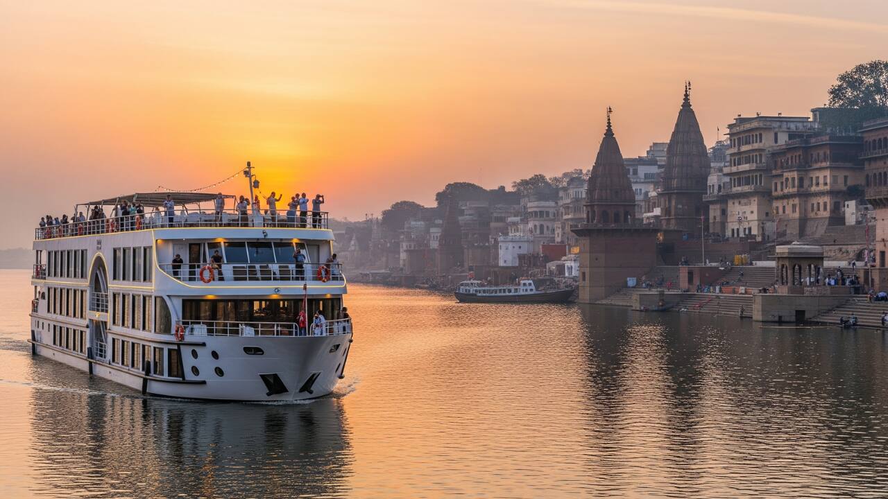 गंगा की लहरों पर अब चलेगा 5 स्टार होटल! जानिए कब से शुरू हो रही ये लग्जरी क्रूज यात्रा | Ganga Luxury Cruise Varanasi Tourism Update | Asianet News Hindi