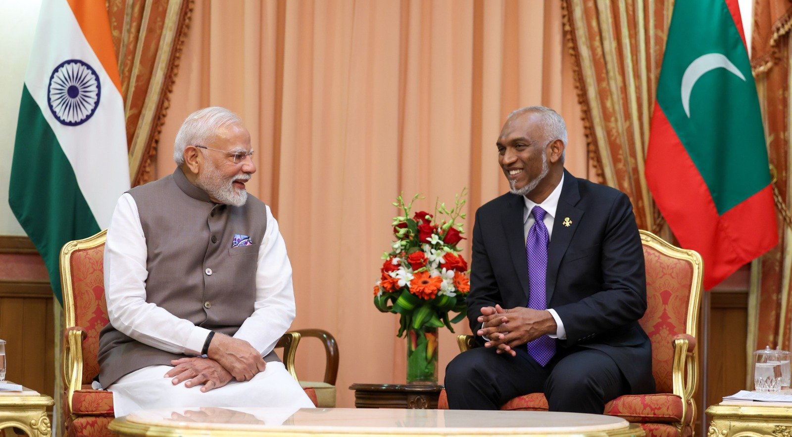 PM Modi and Muhammed Muizziu PM Modi and Muhammed Muizziu