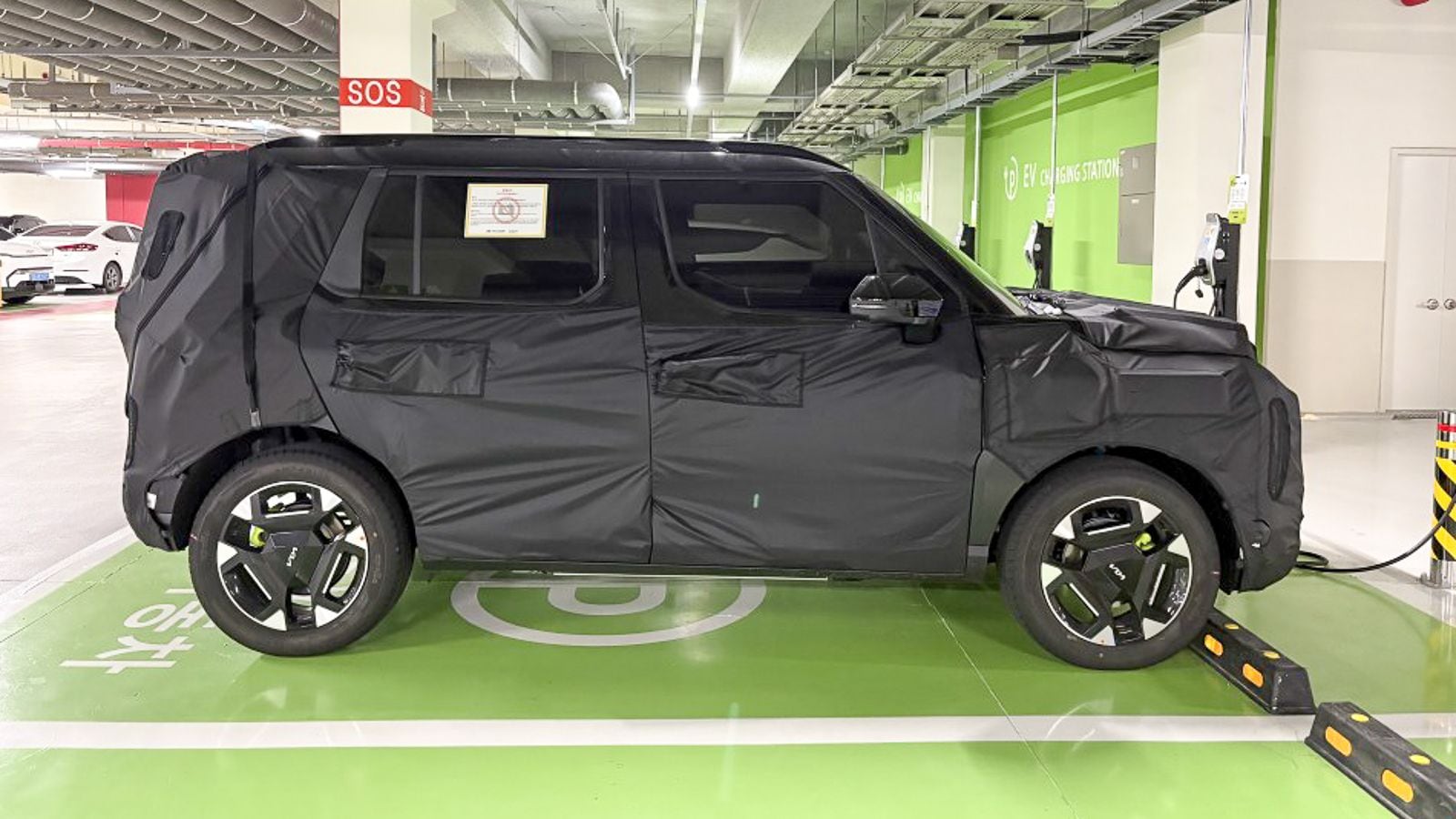 Kia Syros EV Spied In India