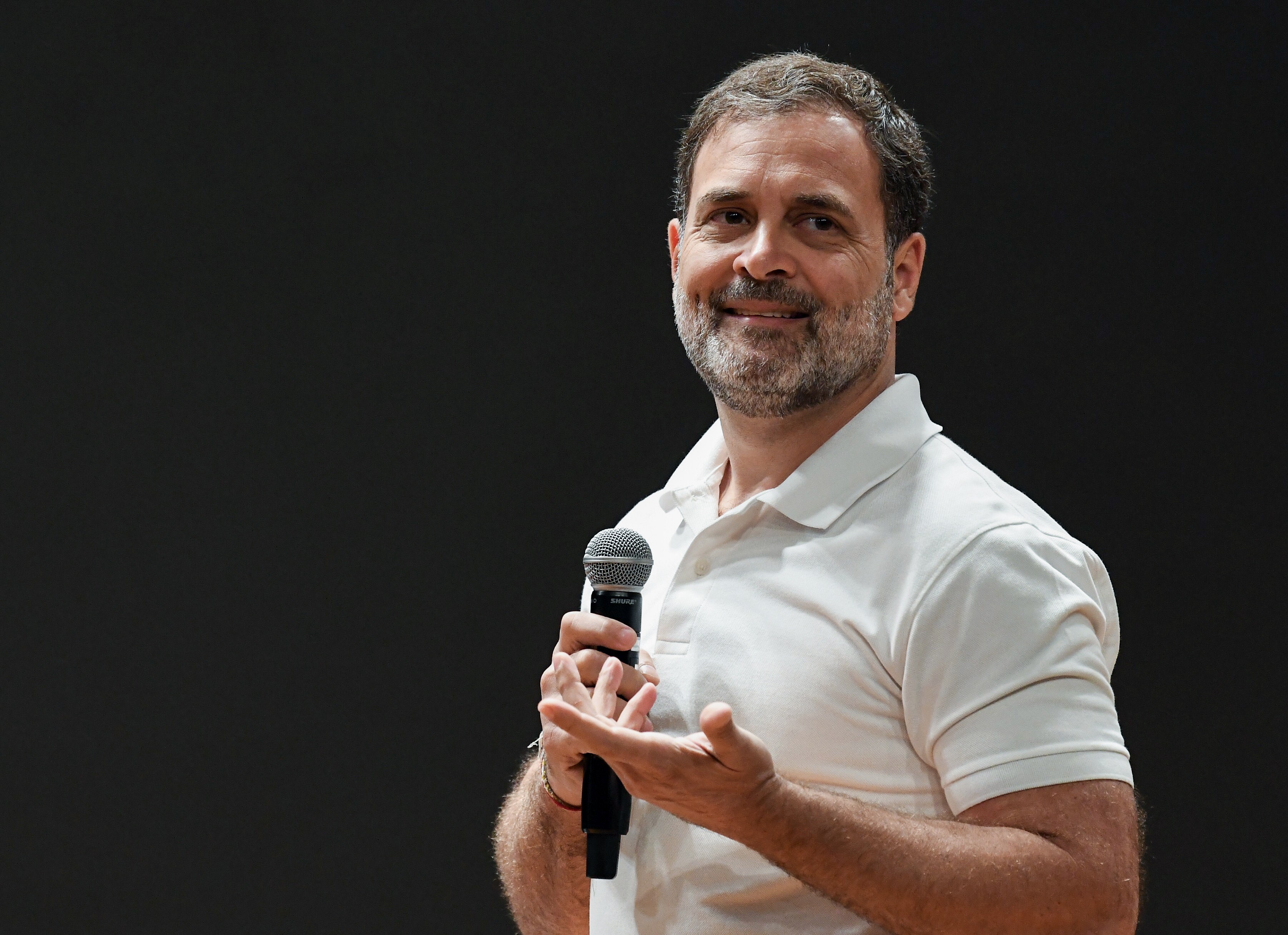 Congress MP Rahul Gandhi addresses a press conference