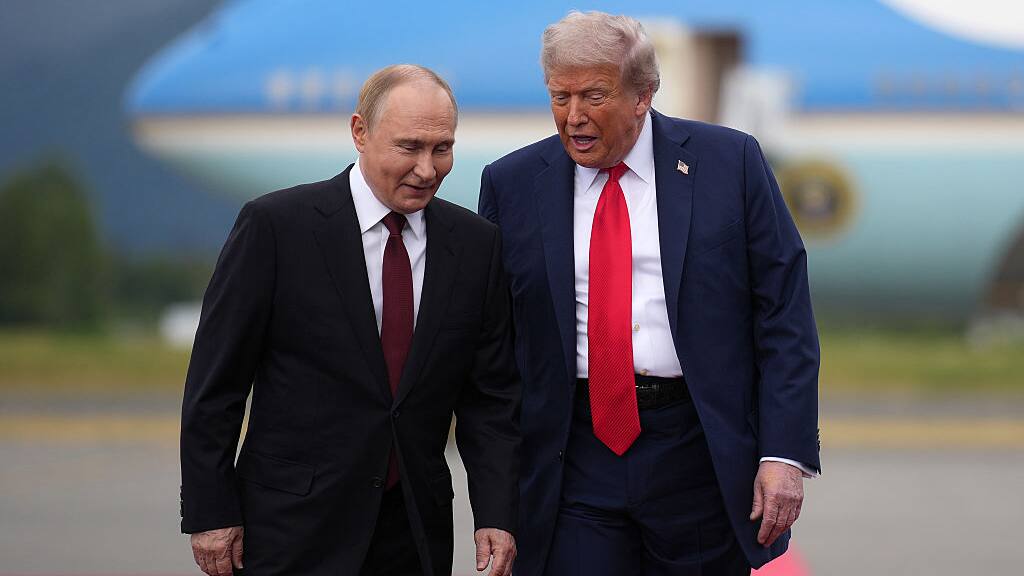 Donald Trump and Vladimir Putin in Alaska