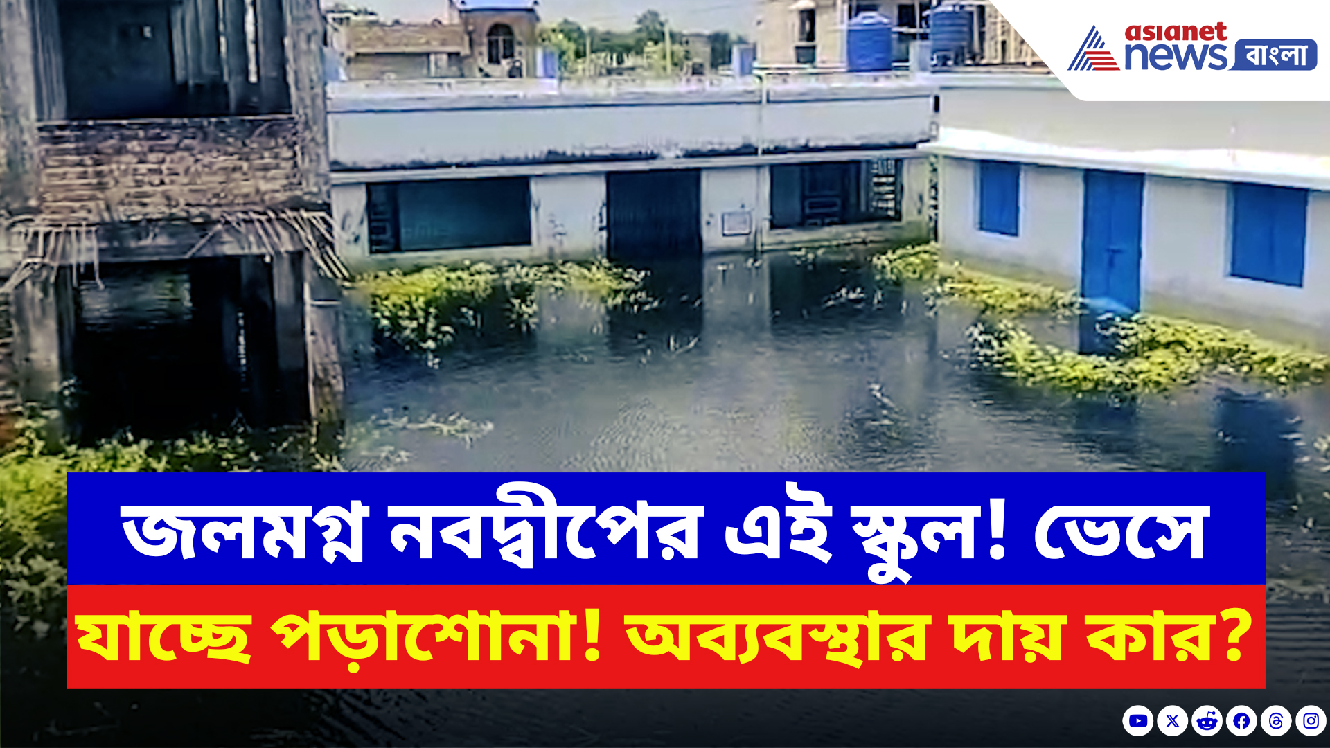 Nadia News: এ কী হাল স্কুলের! টানা ৩ মাস ধরে জলে ডুবে নবদ্বীপের এই মেয়েদের স্কুল!