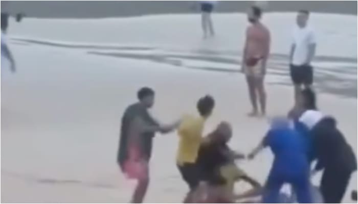 two lakhs thai baht fine for kuwaiti tourists attacked lifeguards on thailand
