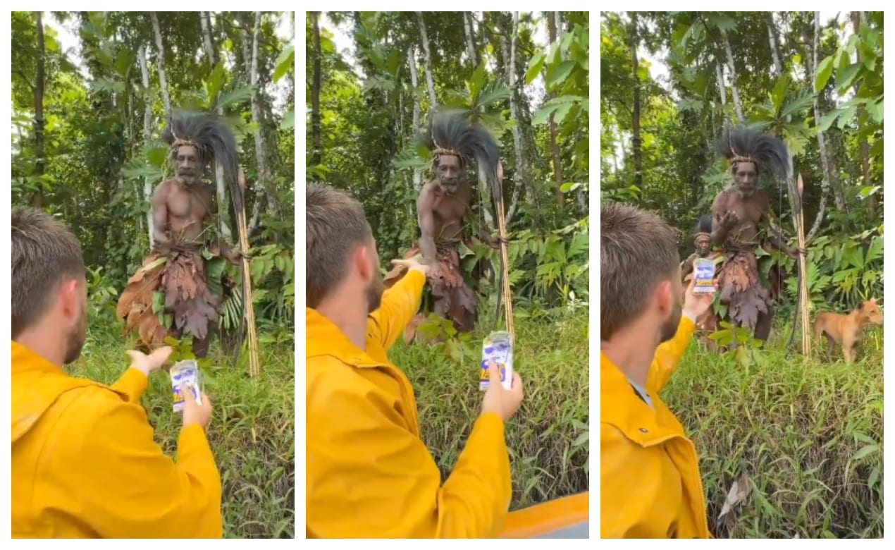 Viral Video Irish youtuber offering salt to cannibal tribe