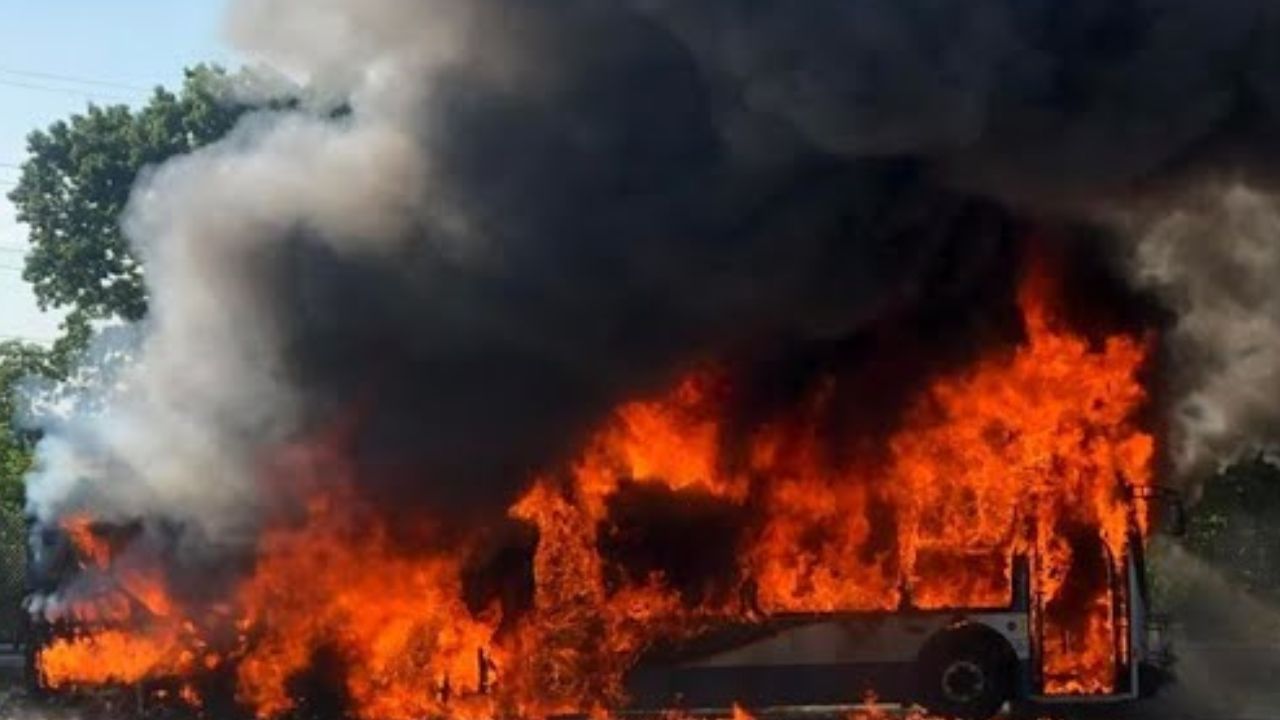 Fire In Bus 