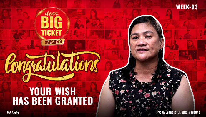 Dear Big Ticket Season 3-യി ഒരു വിജയിയായ അലെഹാന്ദ്രയ്ക്ക് അഭിനന്ദനങ്ങള്!