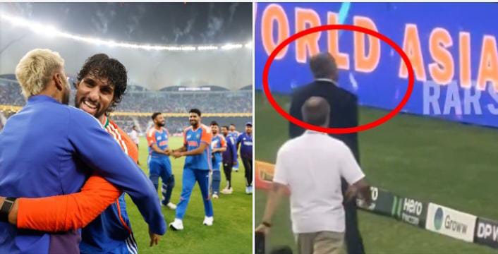 IND vs PAK:  பாக் அமைச்சர் கையில் கோப்பை வாங்க மறுப்பு..! வெறுத்து போய் கிரவுண்டை விட்டு வெளியேறிய மோசின் நக்வி