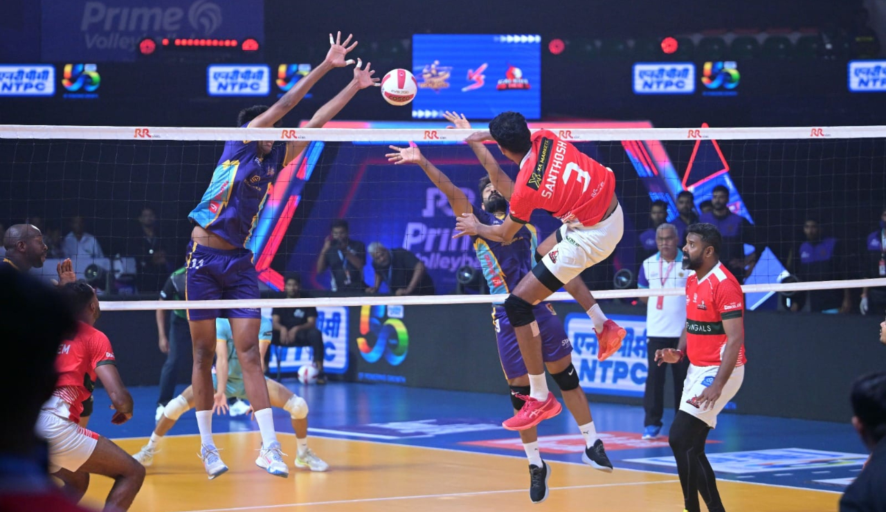 calicut heroes lost to delhi toofans in prime volleyball league