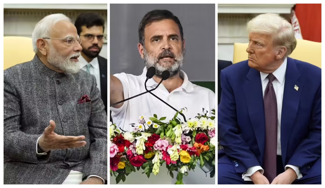 PM narendra Modi frightened of donald Trump says rahul gandhi