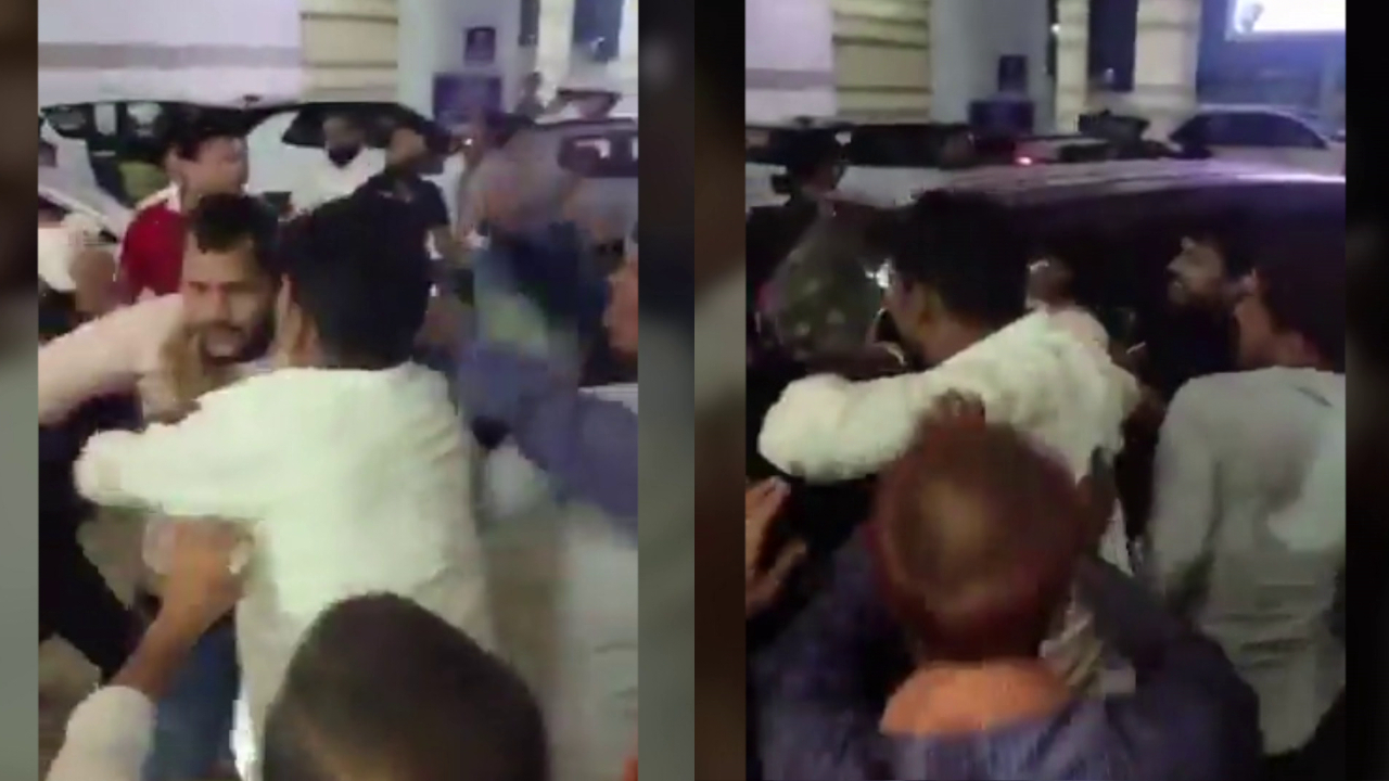 Bihar Election Congress leaders attacked by activists at the airport