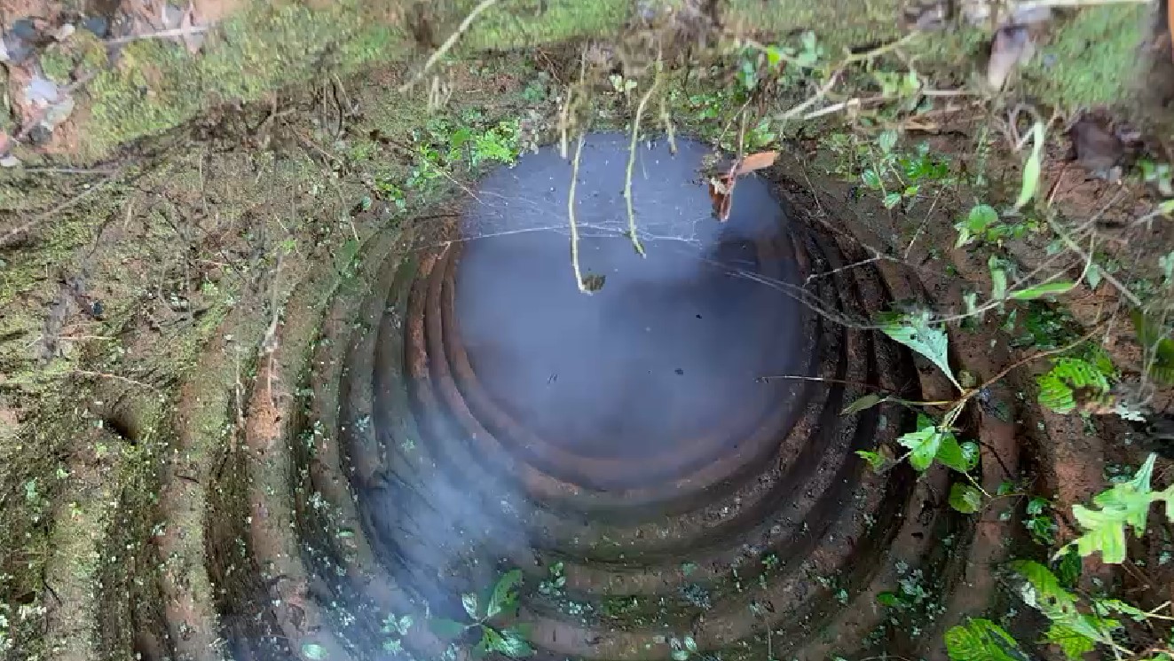 forest department install camra inside well for trap tiger