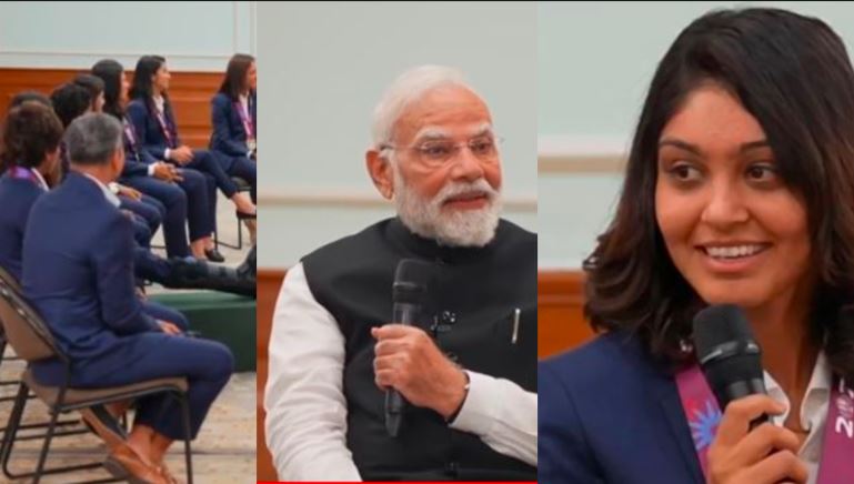Harleen Deol interaction with PM modi