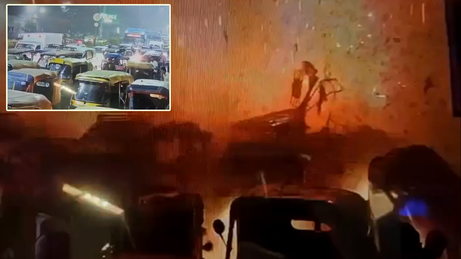 Delhi car blast latest cctv footage Delhi car blast latest cctv footage