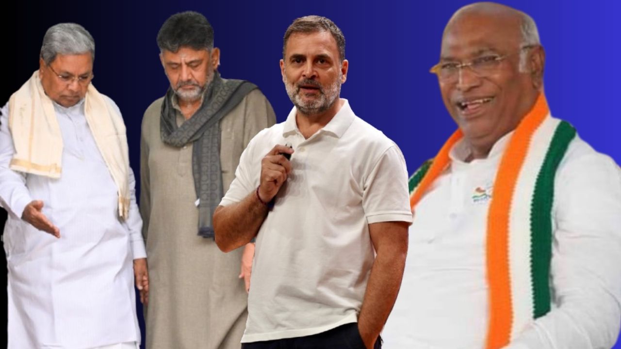 DK Shivakumar Siddaramaiah Rahul Gandhi Mallikarjun Kharge