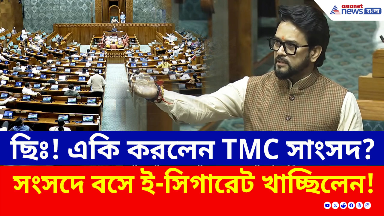 Lok Sabha : সংসদে বসে ই-সিগারেট টানছিলেন TMC সাংসদ! ধরে ফেললেন অনুরাগ ঠাকুর, কী হল দেখুন!