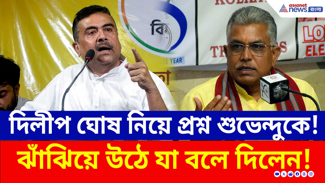 দিলীপ ঘোষ নিয়ে প্রশ্ন শুভেন্দুকে! ঝাঁঝিয়ে উঠে মোক্ষম মন্তব্য শুভেন্দুরও, দেখুন