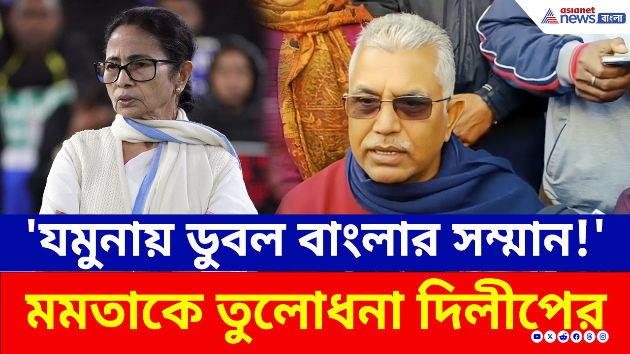 'বাংলার সম্মান যমুনায় ডুবিয়ে এলেন মমতা' তুলোধনা দিলীপ ঘোষের, আর কী বললেন?