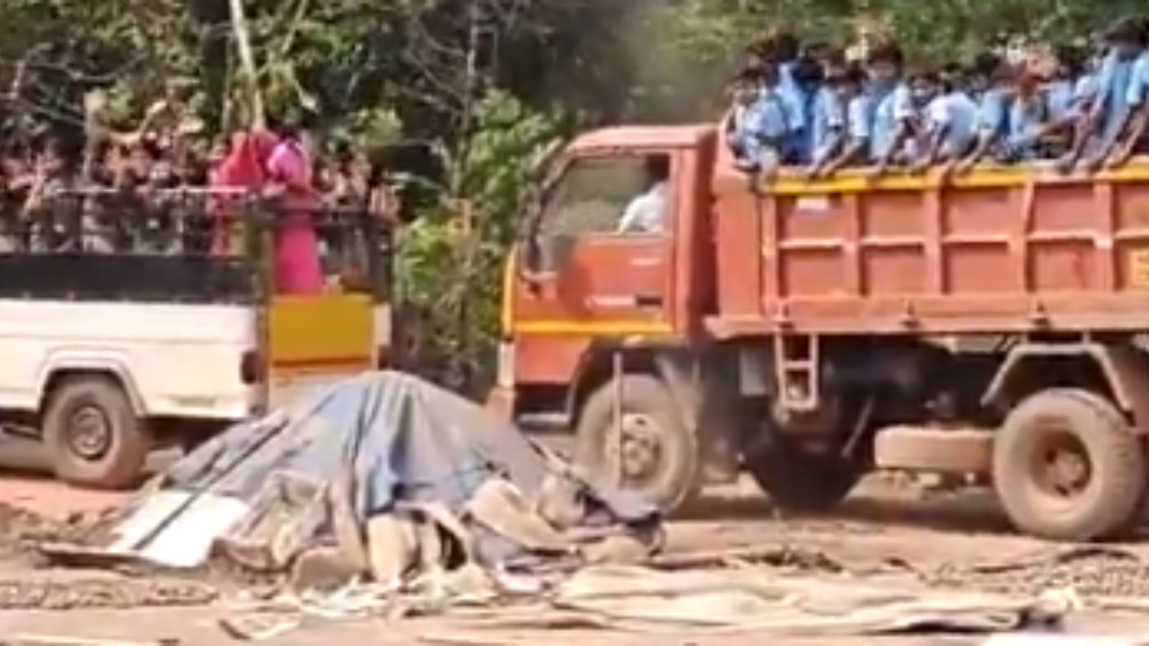 school tour in tipper lorry