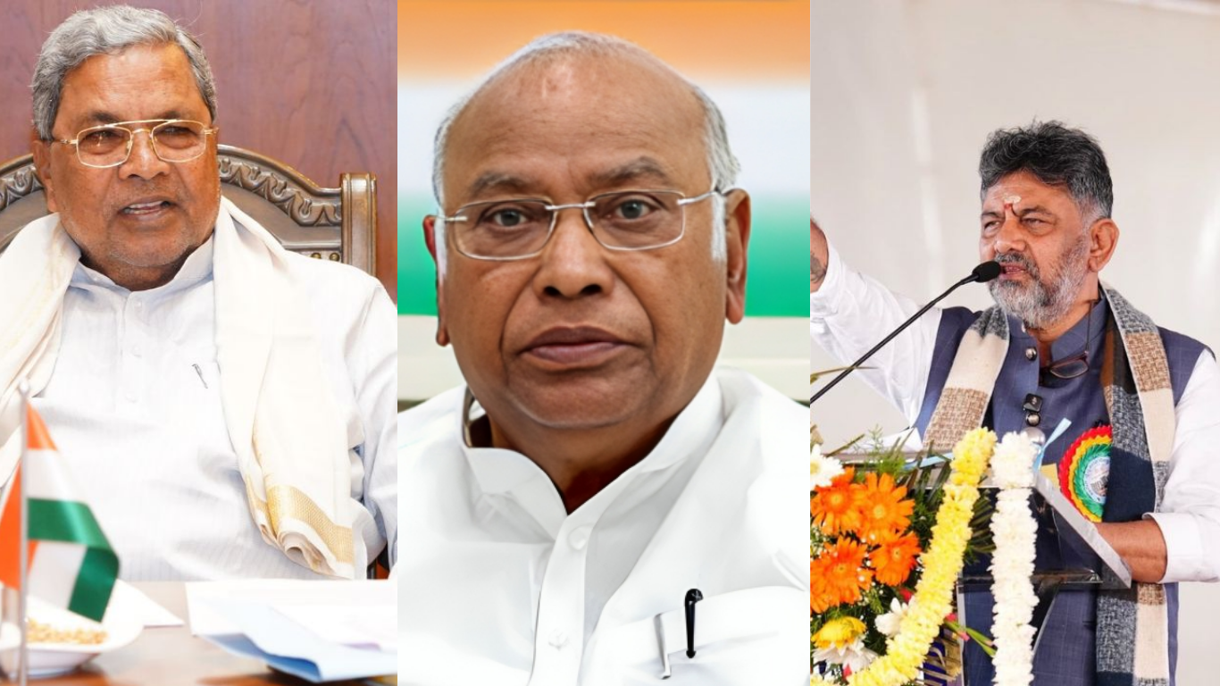siddaramaiah DK Shivakumar Mallikarjun Kharge